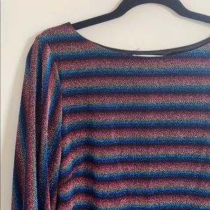 Anthropologie Eli & Ari Striped Rainbow Dress - M